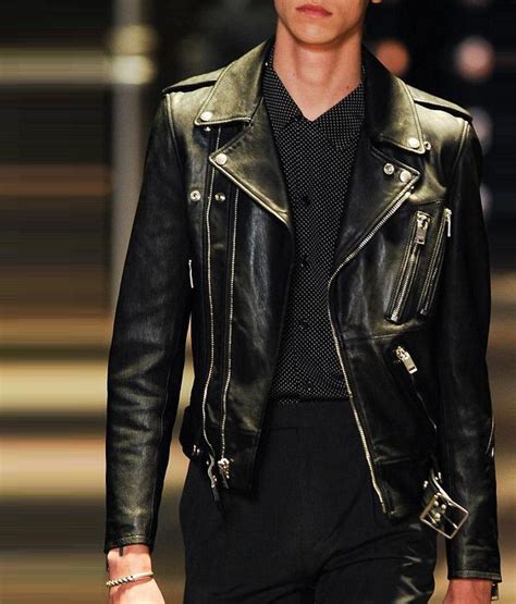 yves st laurent leather jacket|yves saint laurent jacket men.